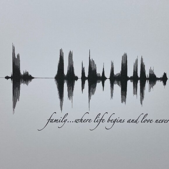 Family...Where Life Begins And Love Never Ends Soundwave Wall Art - Premade - Picture 2 of 4